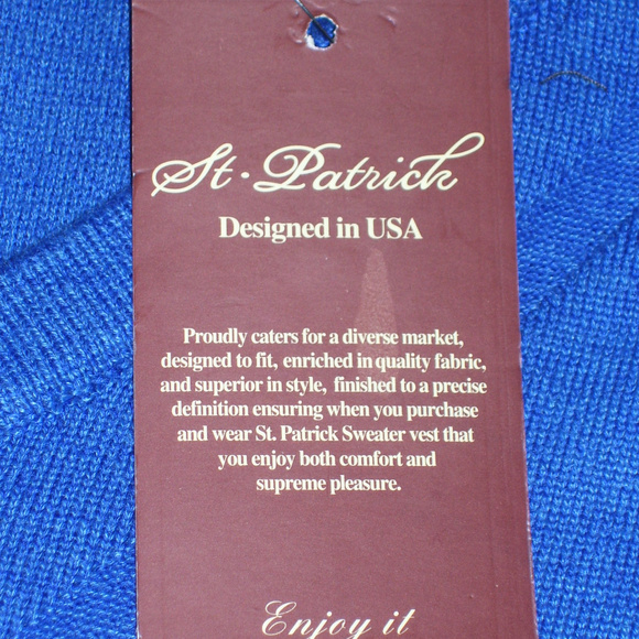 Mens V Neck Blue Argyle Sweater Vest 4XL XXXXL - Picture 5 of 8